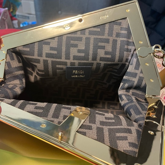 Fendi First Medium Brown Leather Bag. - Picture 3 of 7